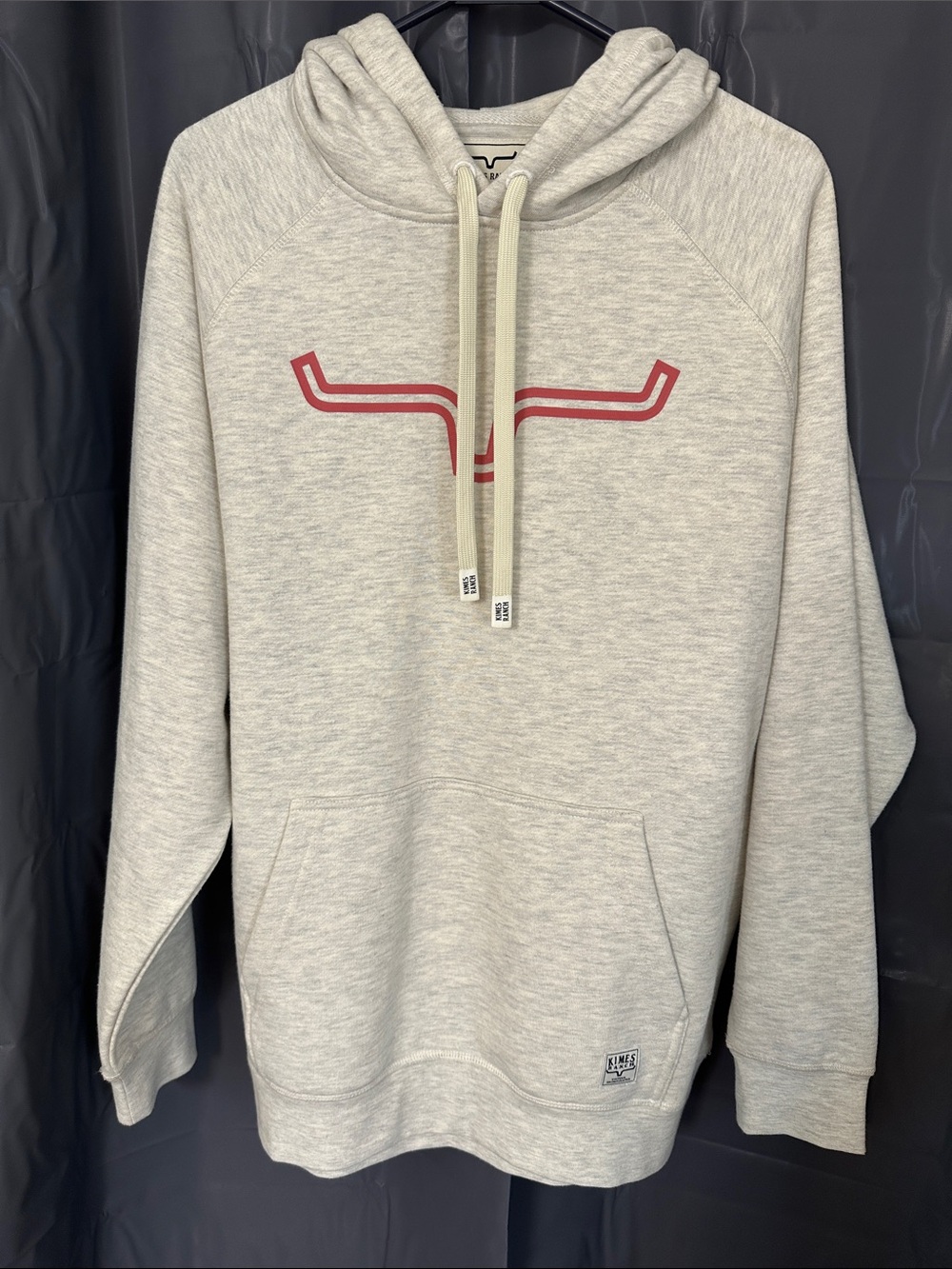 Women’s Kimes Ranch Light Gray Hoodie with Pink Chest Logo never worn